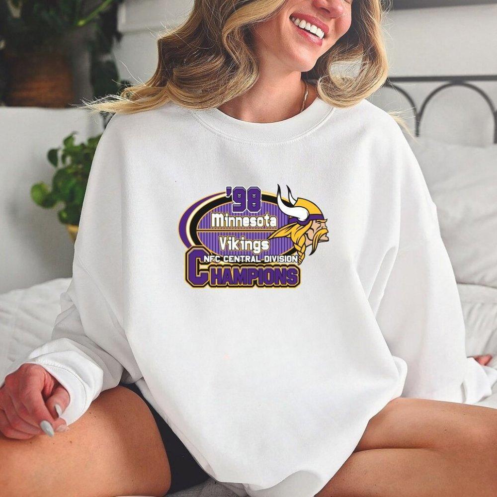 Nfc Champions Minnesota Vikings Graphic Design White Sweater, Unisex Sweatshirt